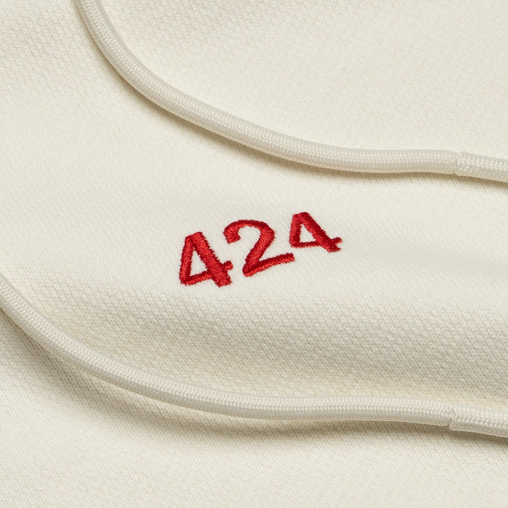 424 Hoodie - White Digital Glow
