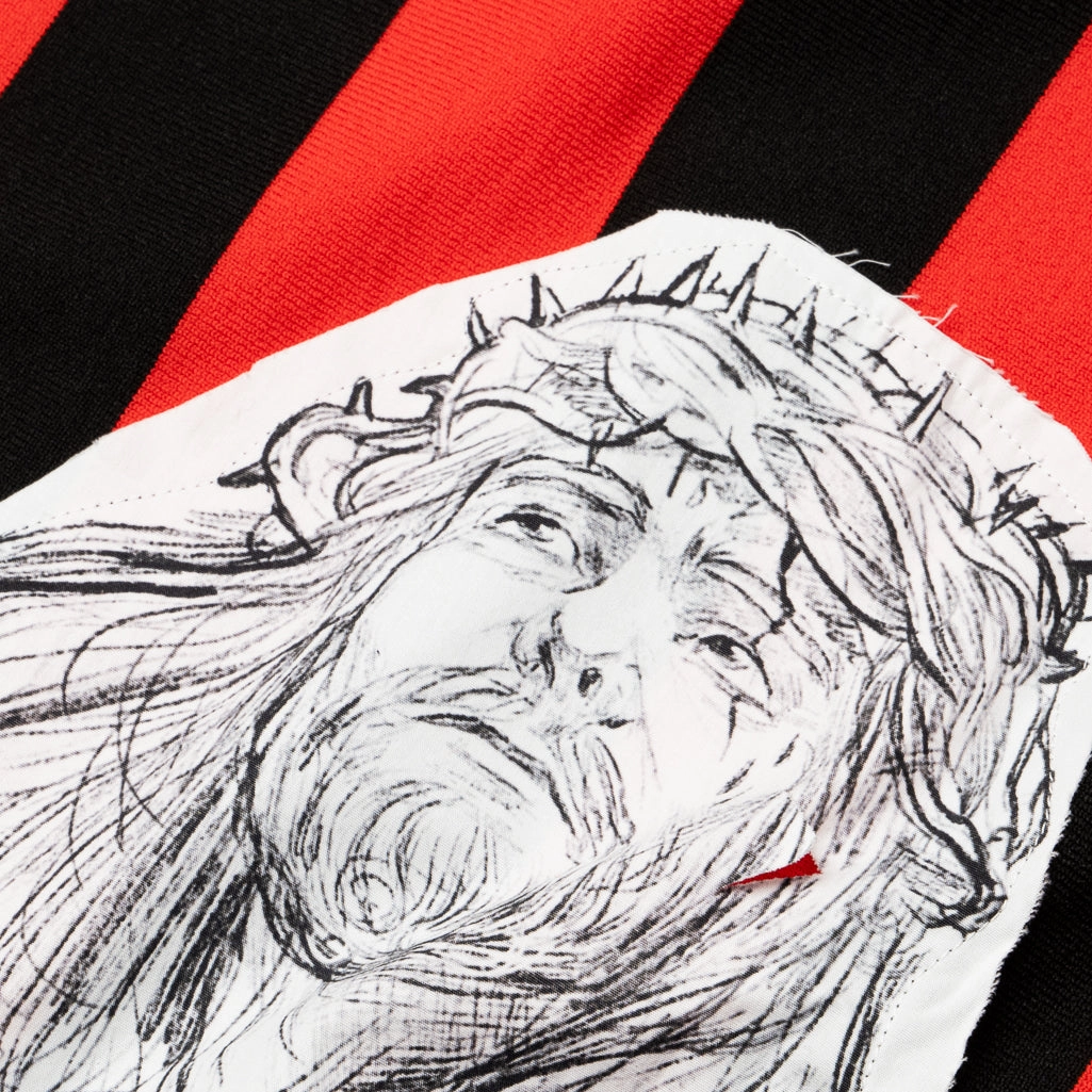 424 Maglione Uomo Knit Sweater - Black/Red Retro cool Relaxing Wear