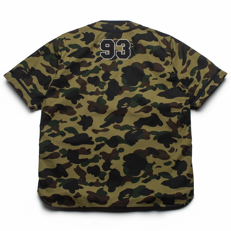 A Bathing Ape 1st Camo Baseball Jersey - Green Casual Trousers