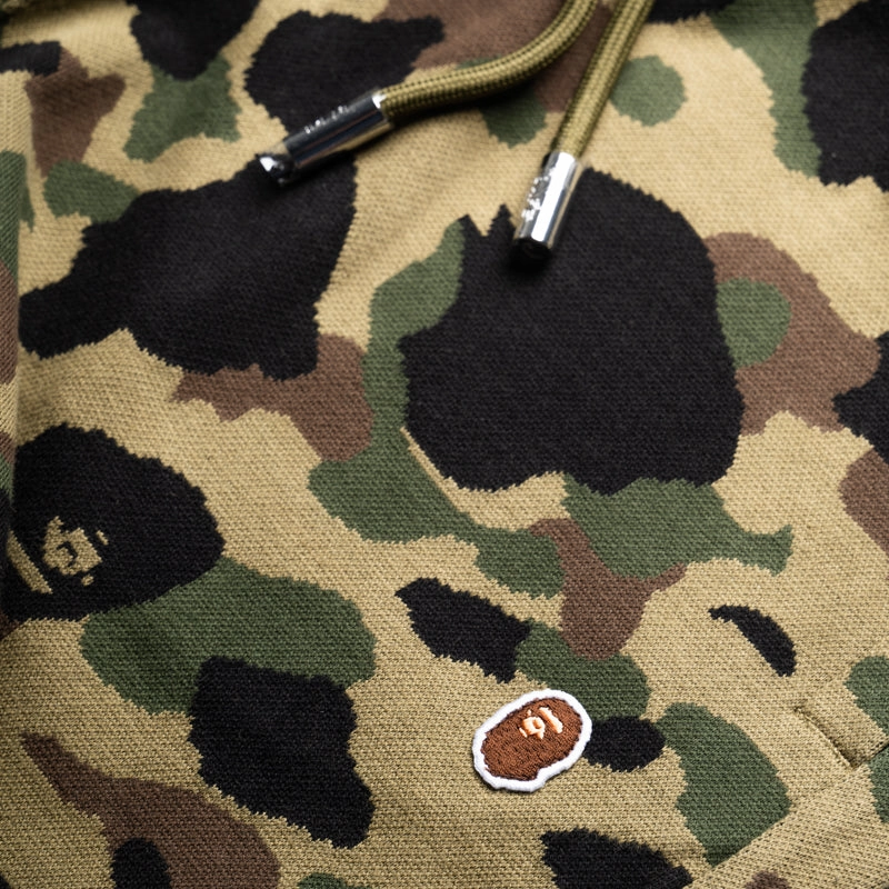 A Bathing Ape 1st Camo Jacquard One Point Sweat Shorts - Green Summer Style Soft Inner Lining