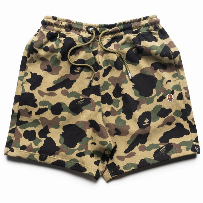 Formal Attire A Bathing Ape 1st Camo Jacquard One Point Sweat Shorts - Green