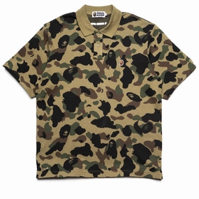 A Bathing Ape 1st Camo Jacquard Relax Fit Polo Shirt - Green NoIrritationSeams Meta Mood
