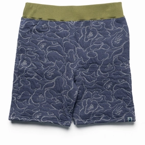 A Bathing Ape ABC Camo Sweatshorts - Navy Teacher Chic