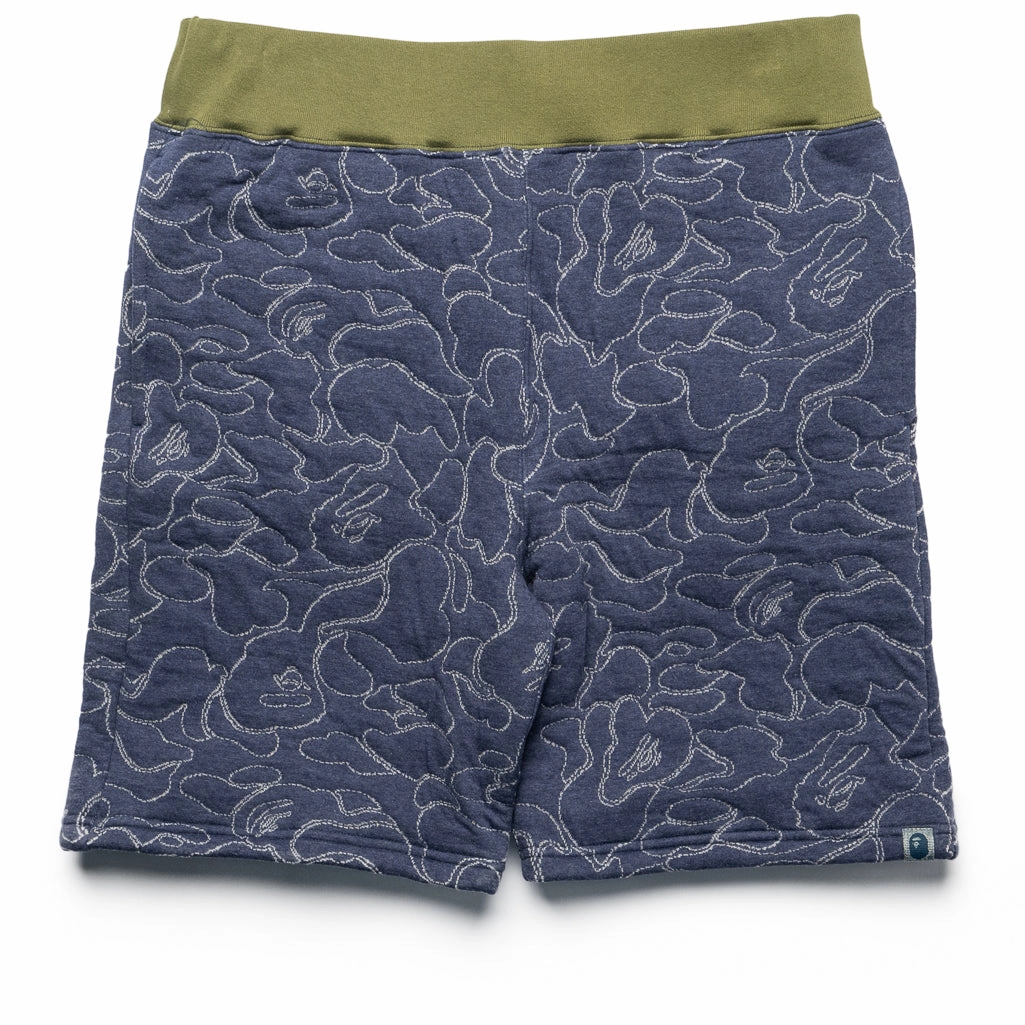 Durable Reinforcements Vintage Style A Bathing Ape ABC Camo Sweatshorts - Navy