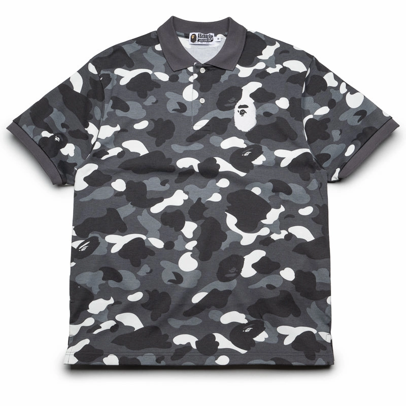 Muse Edge A Bathing Ape City Camo Ape Head Polo - Black