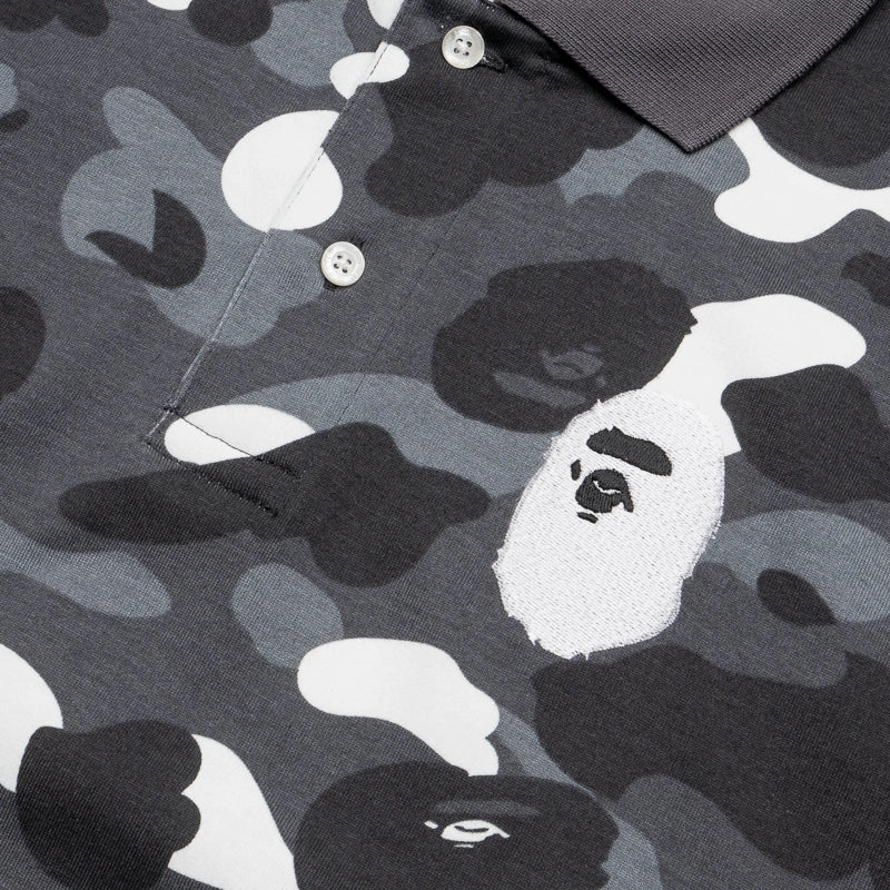 World Edge StainlessZippers A Bathing Ape City Camo Ape Head Polo - Black