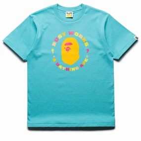 Ergonomic Cut A Bathing Ape Colors Busy Works Sta Tee - Blue