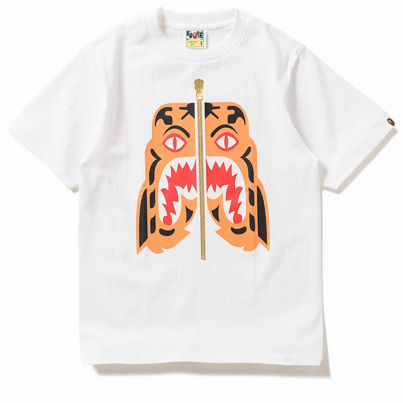 A Bathing Ape Colors Tiger Tee - White TemperatureControlTechnology