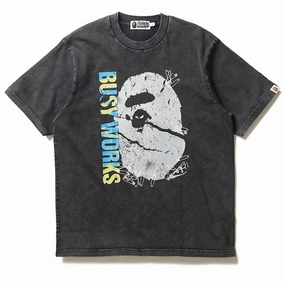 DoubleStitched A Bathing Ape Garment Dye Tee - Black