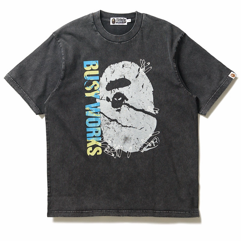 DoubleStitched A Bathing Ape Garment Dye Tee - Black