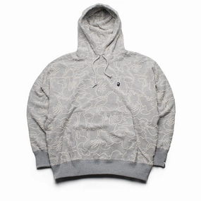 Casual dress Speed Soul A Bathing Ape Line Camo Jacquard Pullover Hoodie - Grey