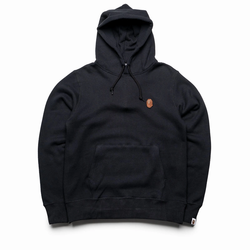ElasticCuffDesign ThermalRegulation A Bathing Ape One Point Pullover Hoodie - Black