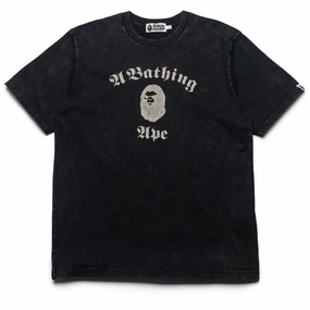 A Bathing Ape Overdye Tee - Black AbrasionFreeZone MoistureManagementSystem