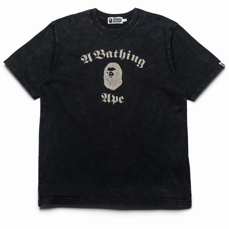 A Bathing Ape Overdye Tee - Black AbrasionFreeZone MoistureManagementSystem