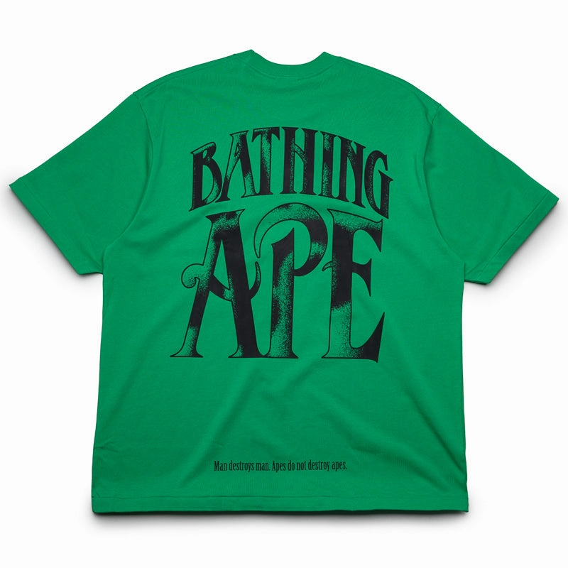 Adjustable Straps A Bathing Ape Screen Print Logo Tee - Green