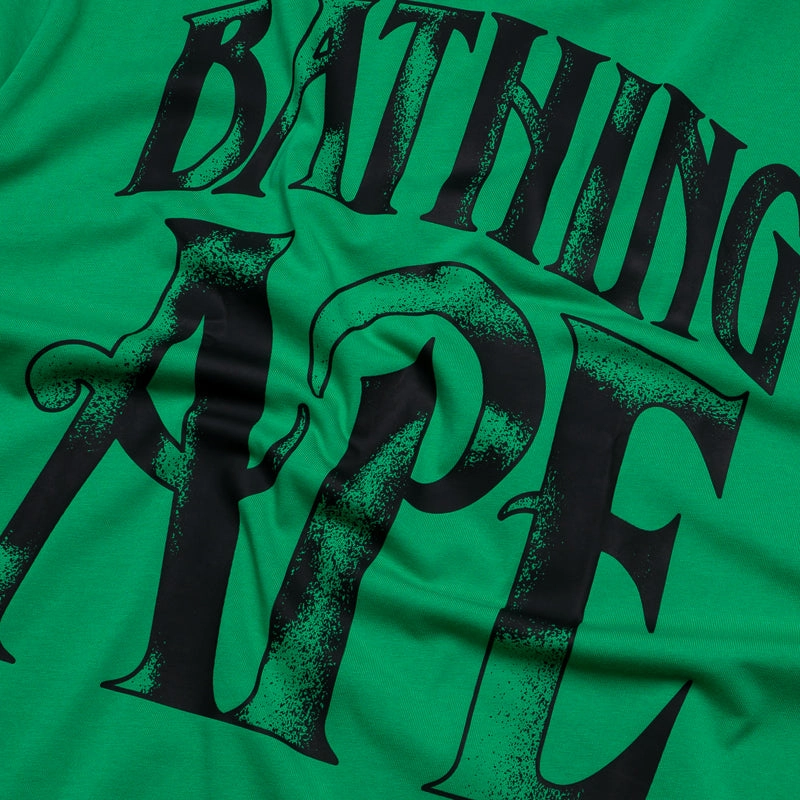 Crown Fit A Bathing Ape Screen Print Logo Tee - Green