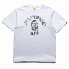 A Bathing Ape Tree Edge Camo College Tee - White/White Parisian Chic