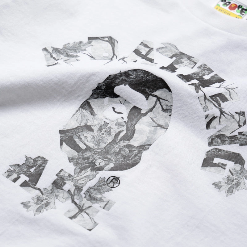Office Glam A Bathing Ape Tree Edge Camo College Tee - White/White