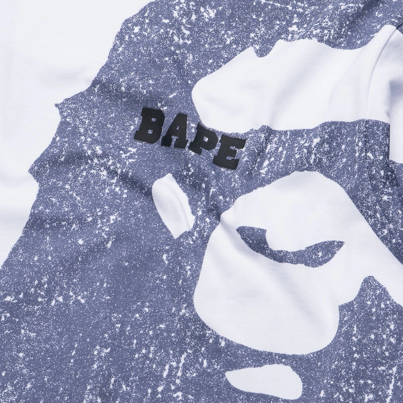 A Bathing Ape Water Print College Relaxed Tee - White Outdoor Shirt Travel Core