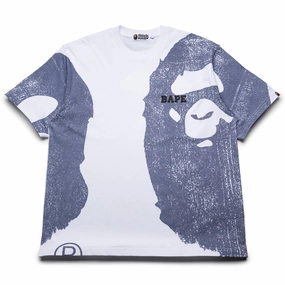 Light Flow CompactPackaging A Bathing Ape Water Print College Relaxed Tee - White
