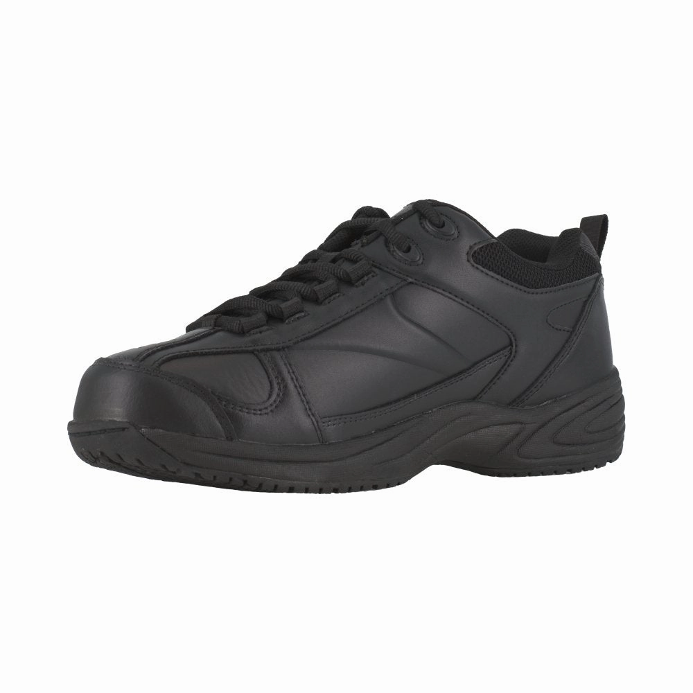 Reebok Men's Jorie Street Sport Jogger Work Shoe Soft Toe Rb1100 In Black Adaptive Foot Cradle Quick Dry Fabric