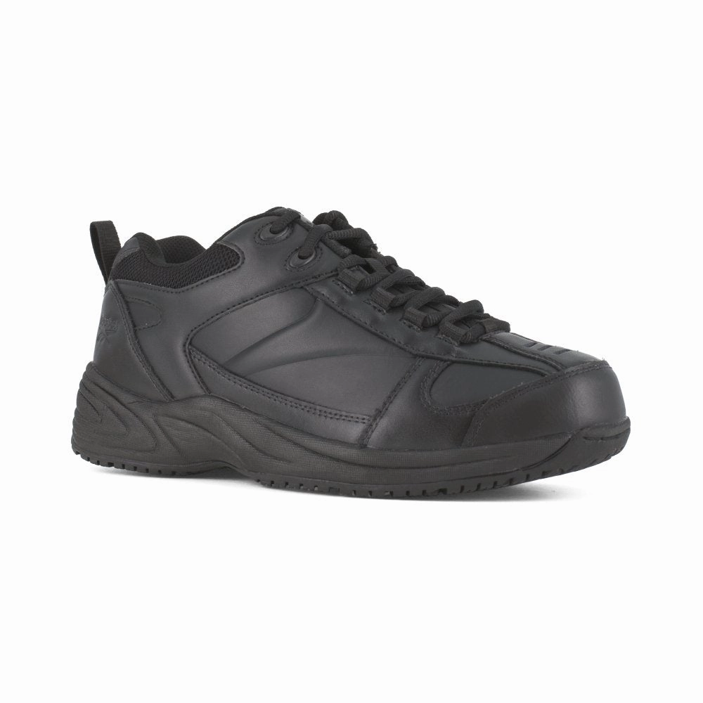 Reebok Men's Jorie Street Sport Jogger Work Shoe Soft Toe Rb1100 In Black Structured Cushioning