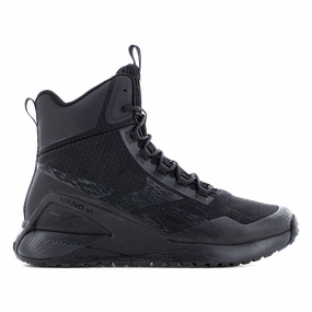 Reebok Work Nano X1 Adventure Tactical RB3485 Men's 6" Tactical Boot with Side Zipper in Black Reflective Safety Details neutral trail running shoes