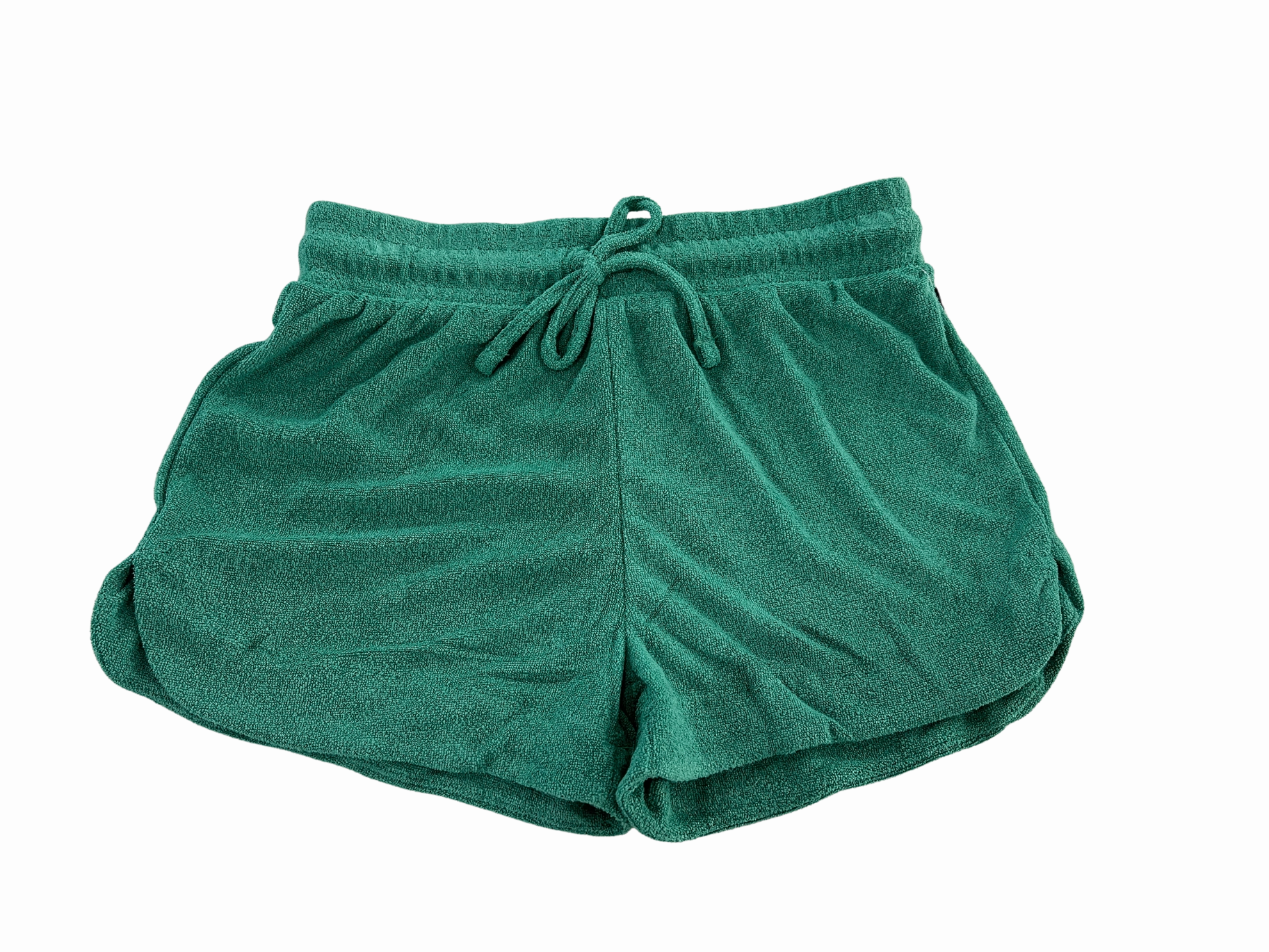 Soft French Terry Short-Green SoftTouch Texture Fire Glow