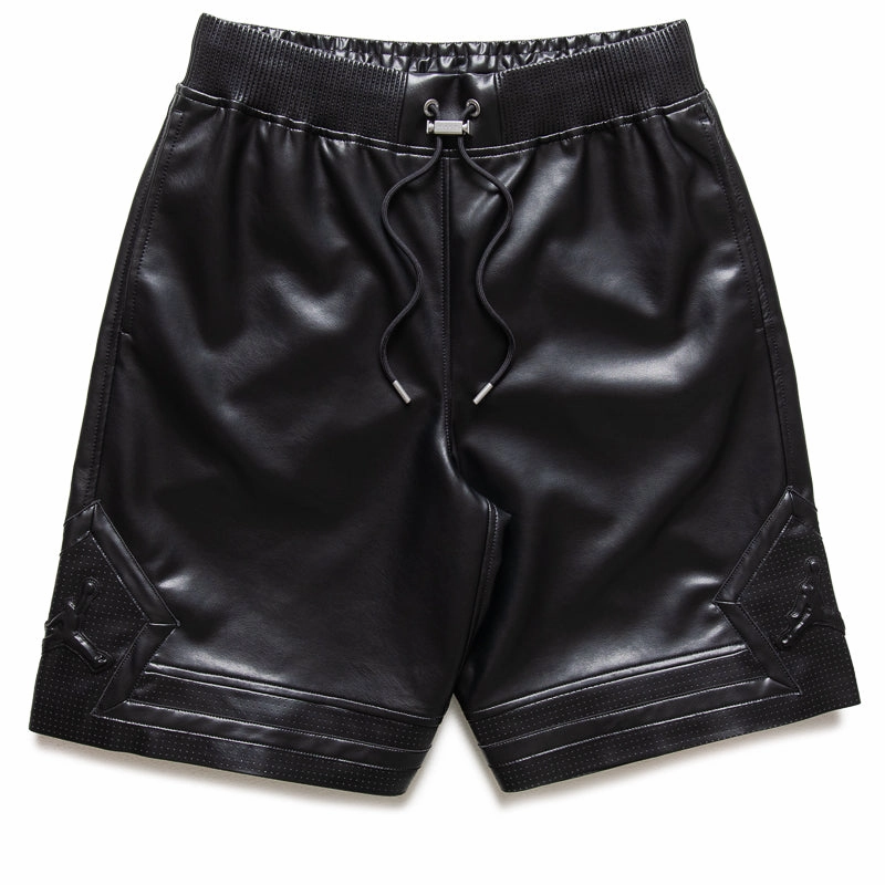 Air Jordan Vegan Leather Diamond Shorts - Black ThermalRegulatingFabric ReflectiveTrims