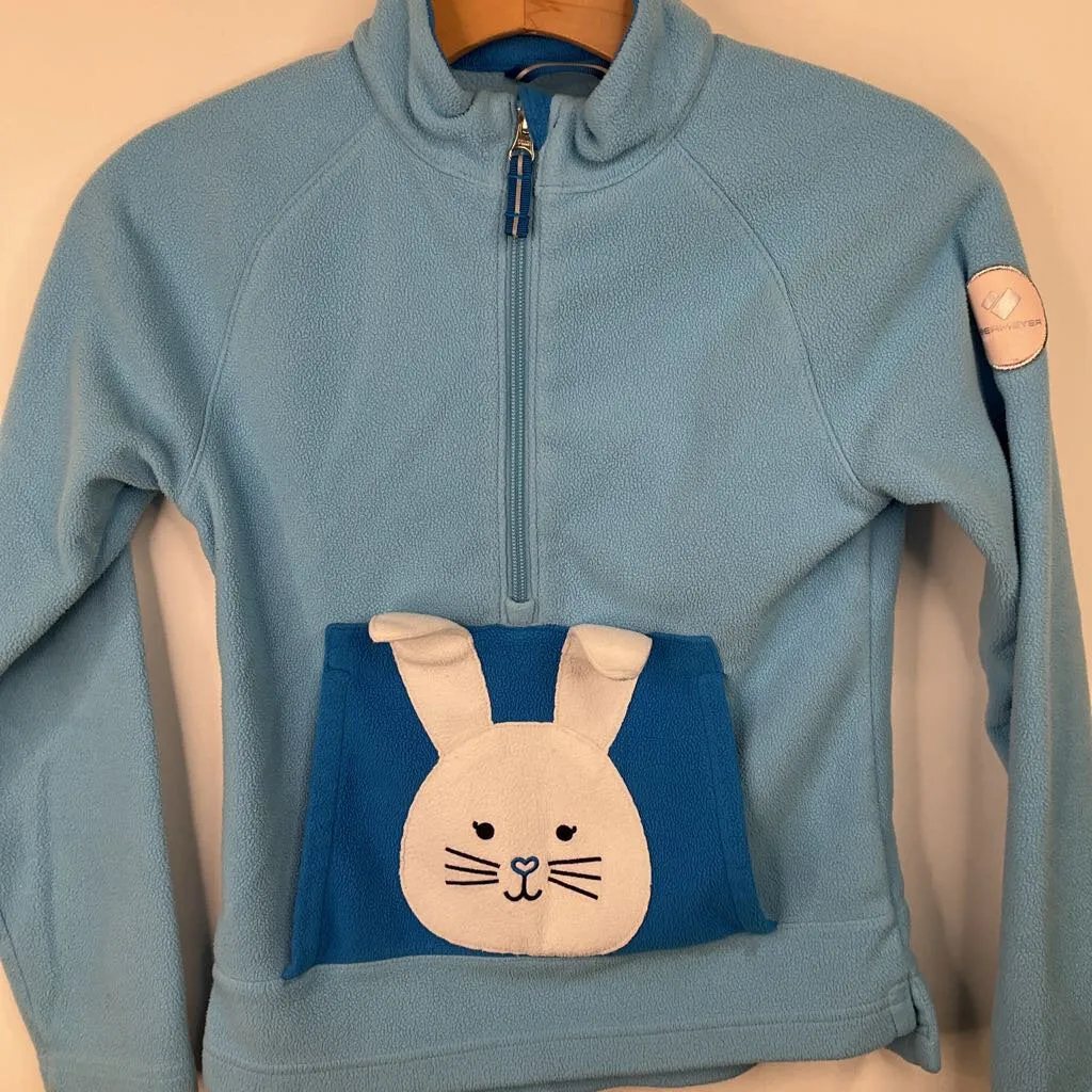 Winter Fashion Size 8: Obermeyer Light Blue Bunny Zip-Up Fleece Coat