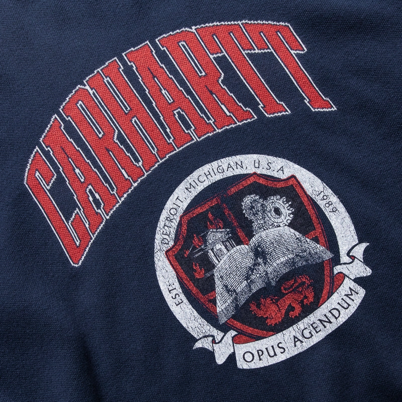 Carhartt WIP Library College Sweater - Ink ShapeRetentionCloth Trendy Jacket