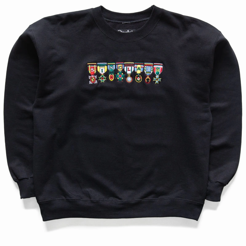 Sinclair Medals Crewneck Sweatshirt - Black Smile Ease Antibacterial lining
