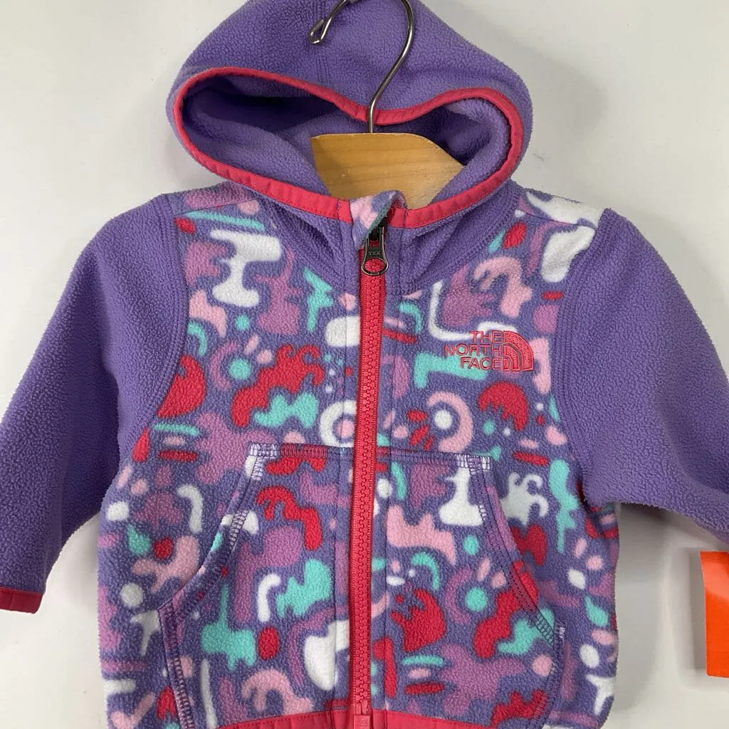 Classic Fit Relaxed Layers Size 0-3m: The North Face Light Purple Pink Pastel Shapes Fleece Hoodie