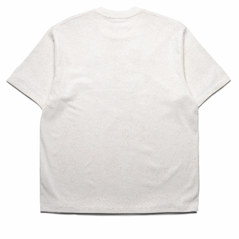 Easy Layering Antibacterial Finish A Bathing Ape Crack Print Pattern Logo Tee - White