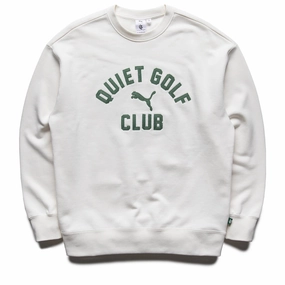 Quiet Golf x Puma Graphic Crewneck - Warm White Champion Glow Relax Mode