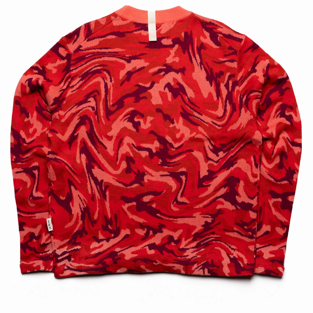 Advisory Board Crystals Camo Crewneck - Red Flexible Outerwear