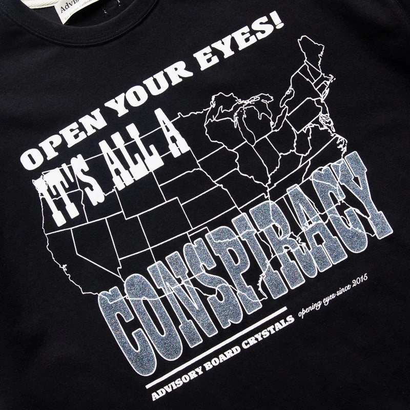 Casual Pants Advisory Board Crystals Conspiracy Tee - Black