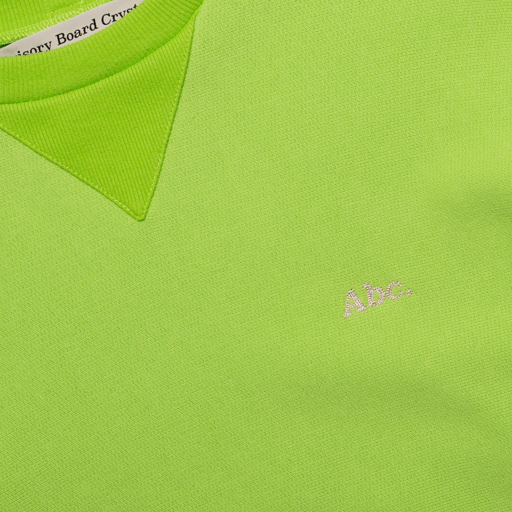 Advisory Board Crystals Crewneck - Green ReinforcedHem Planet Glow