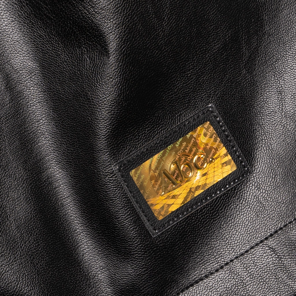 Advisory Board Crystals Faux Leather Shorts - Black Tale Core