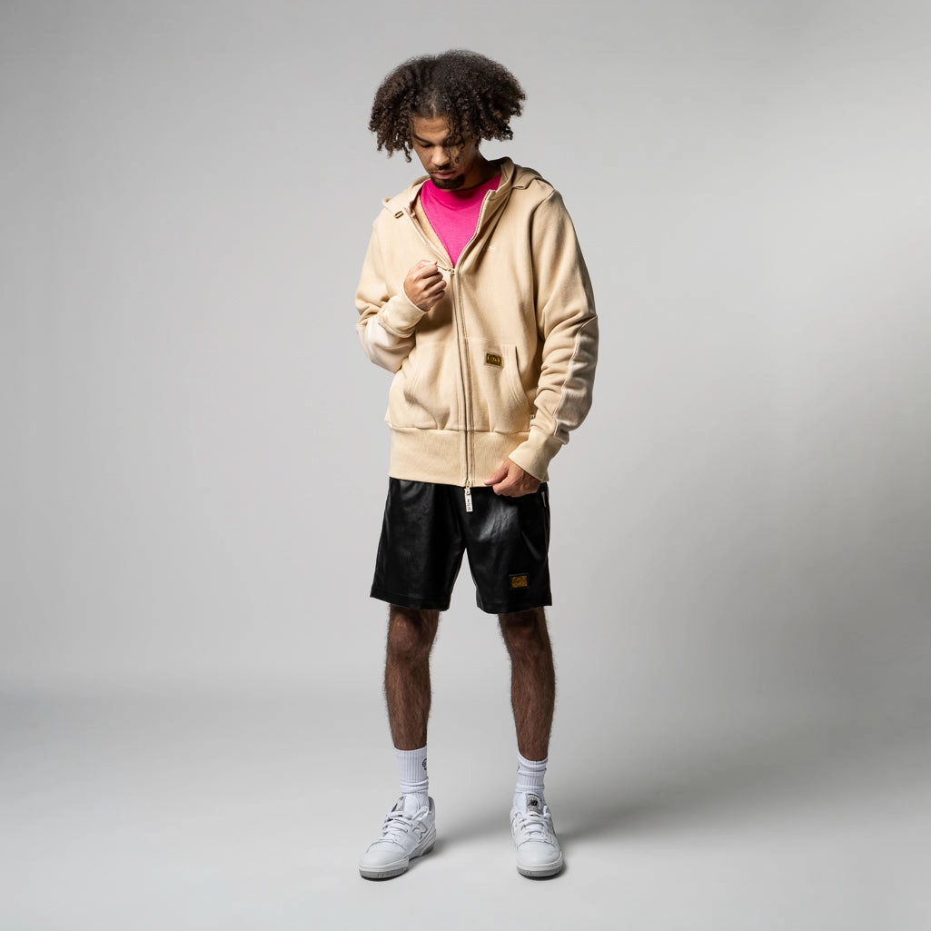 Dry Touch Stylish Jumper Advisory Board Crystals Hooded Jacket - Ecru