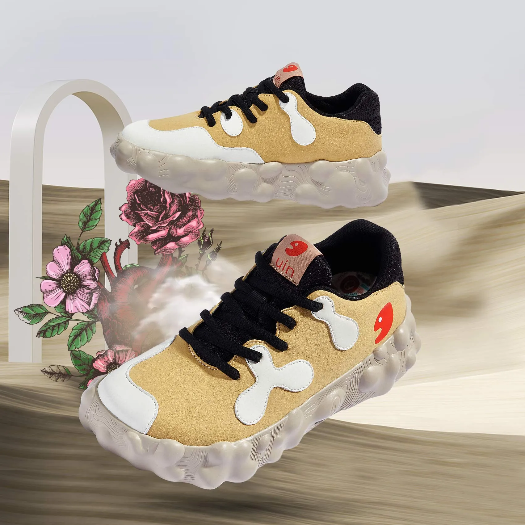 Eco Friendly Dye Process Anatomical Contour Shape Fall Leaf Figueras I Women