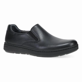 Dansko Thomas Men's Slip On In Black Waterproof Recycled Midsole Foam Wide Fit Option
