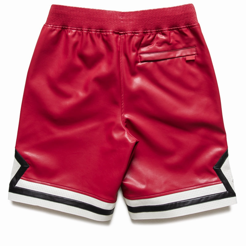 Casual Shirt Versatile Dress Air Jordan Vegan Leather Diamond Shorts - Wings Jordan Red/Sail