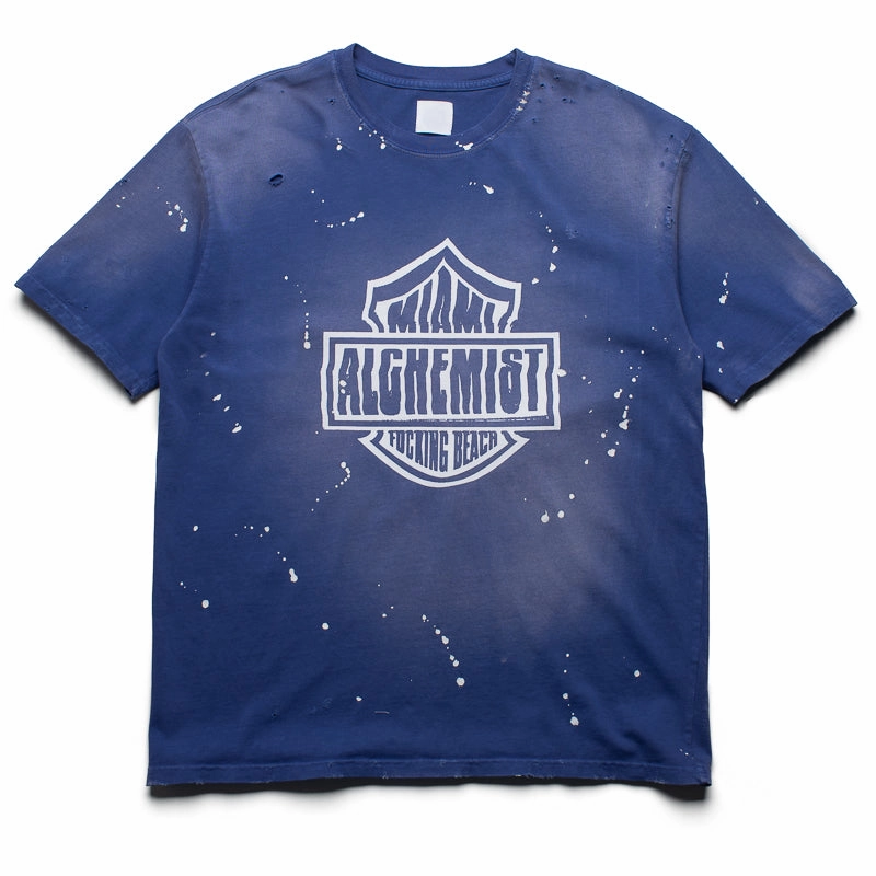 Odor Resistant Material Alchemist Hugh Tee - Corsican Blue