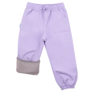 Size 8: Jan & Jul LAVENDER Cozy-Dry (Fleece Lined) Rain Pants NEW Cozy Wear