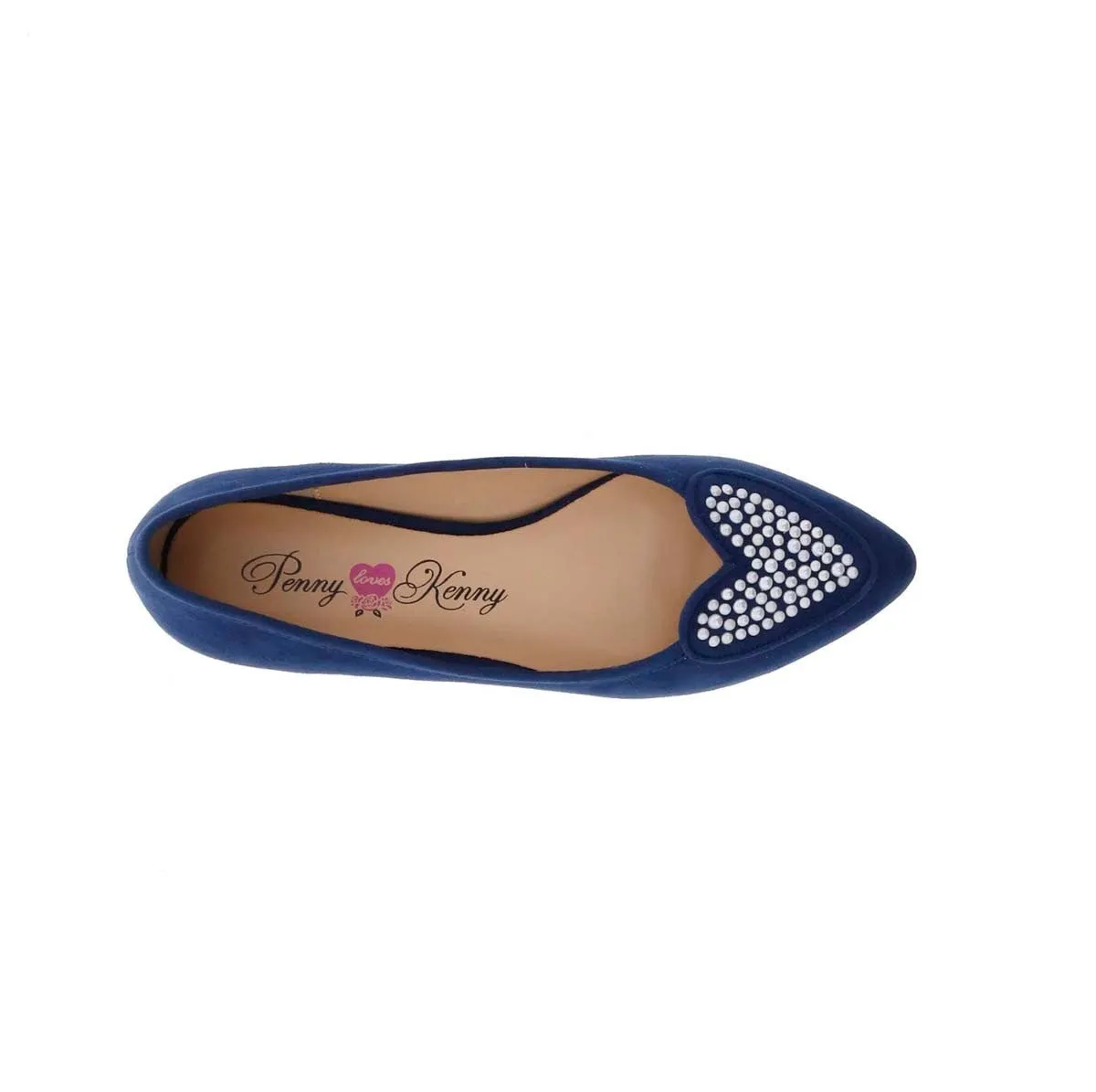 Style Expression Bold Flow Penny Loves Kenny Nookie Prl Women Flat Slip-on In Navy Microsuede