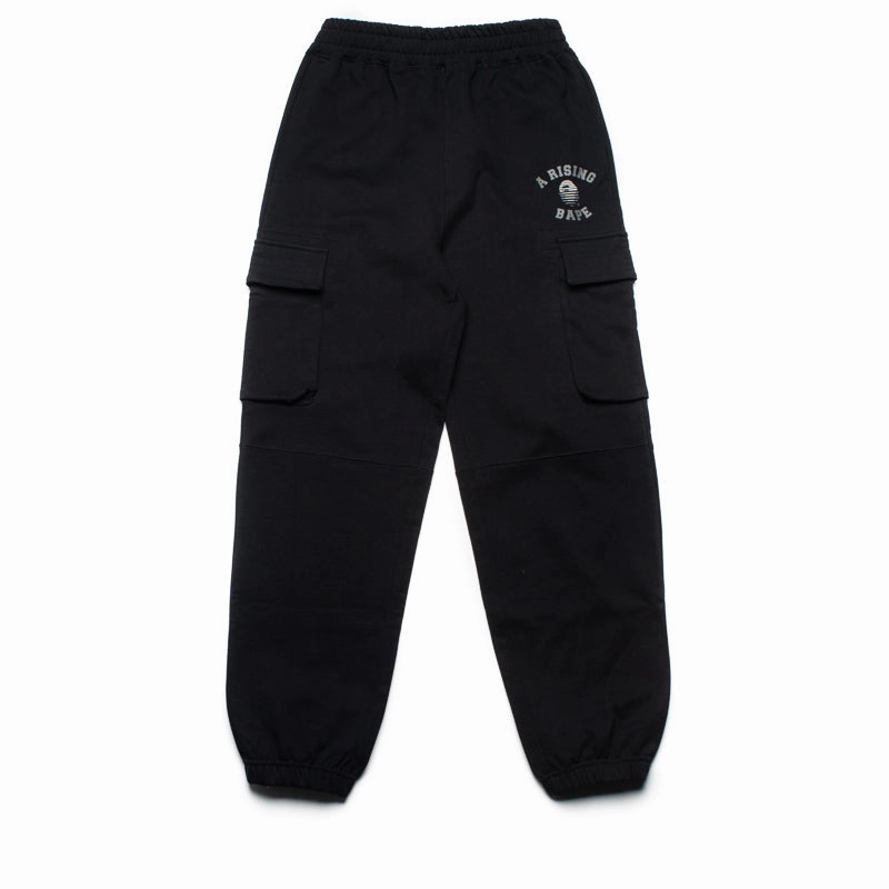 Trendy Sweatpants Bright Color A Bathing Ape A Rising Bape Military Sweatpants - Black