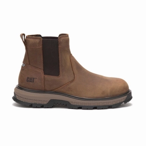 Comfort Lining Weekend Camping Caterpillar Exposition Chelsea Men's Alloy Toe Work Boot (P91369) In Pyramid