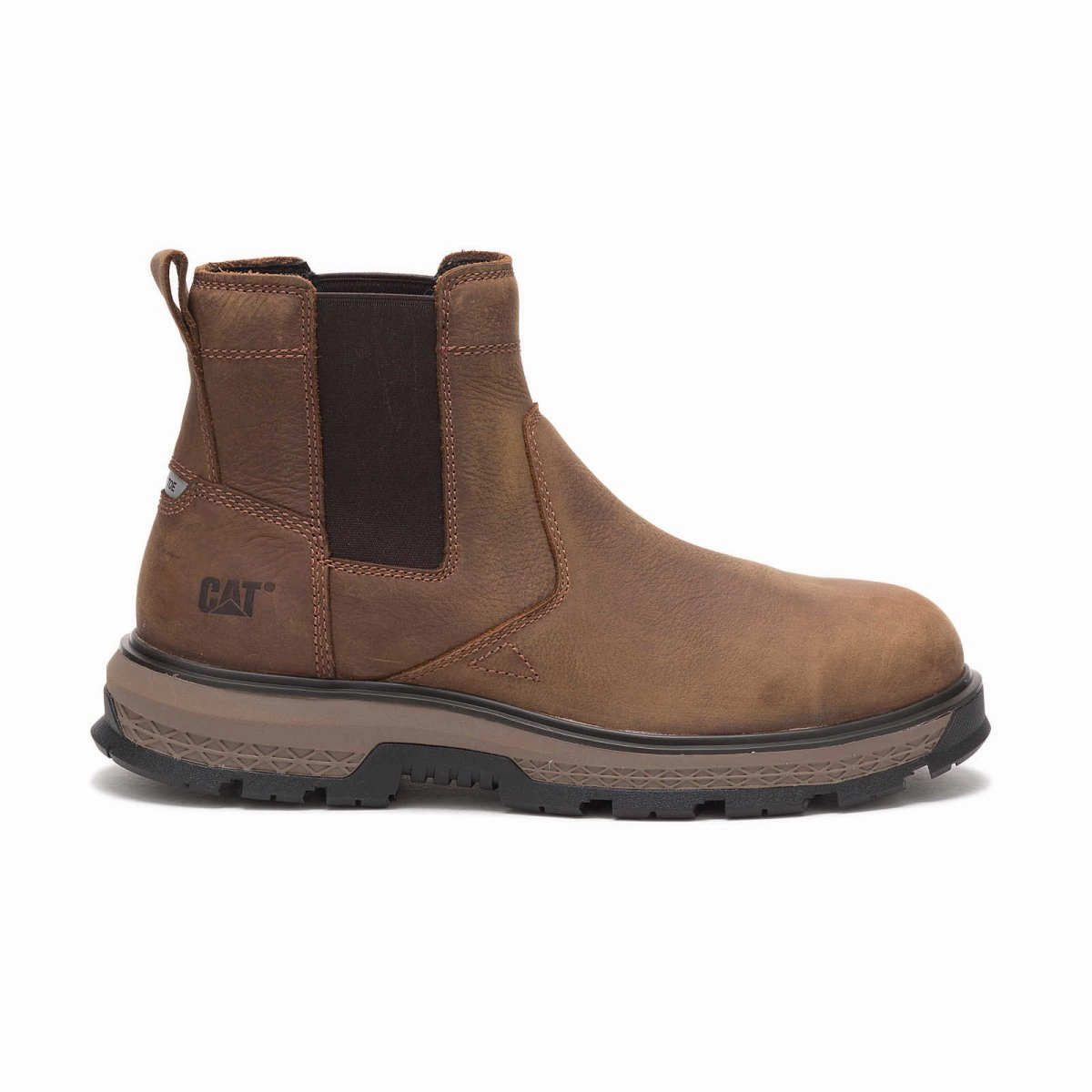 Comfort Lining Weekend Camping Caterpillar Exposition Chelsea Men's Alloy Toe Work Boot (P91369) In Pyramid