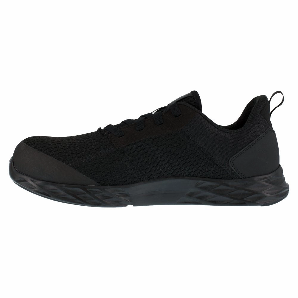 Reebok Astroride Strike Athletic Work Shoe Men's Composite Toe Rb4672 In Black Multi Density Foam